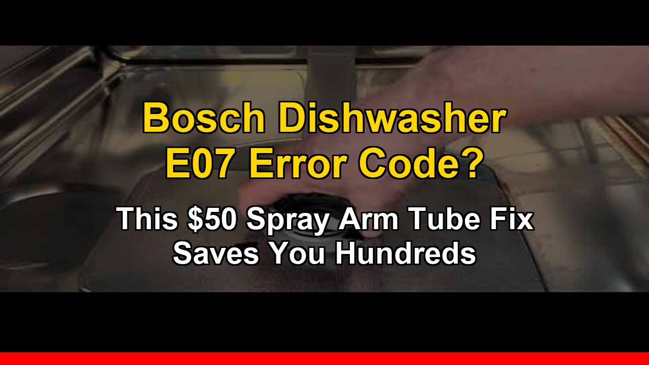 Bosch Dishwasher E07 error