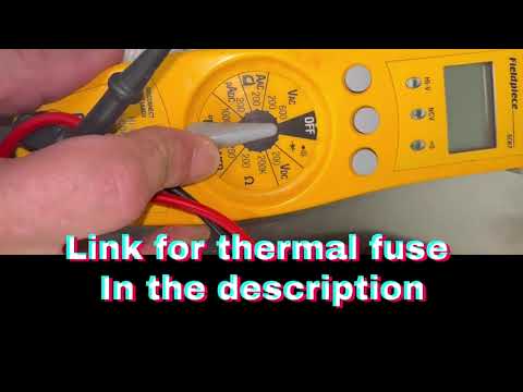 Testing a Whirlpool dryer thermal fuse with a digital multimeter